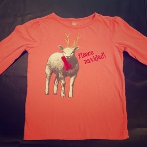 Girls Crazy8 Fleece Navidad long sleeve size M 7/8